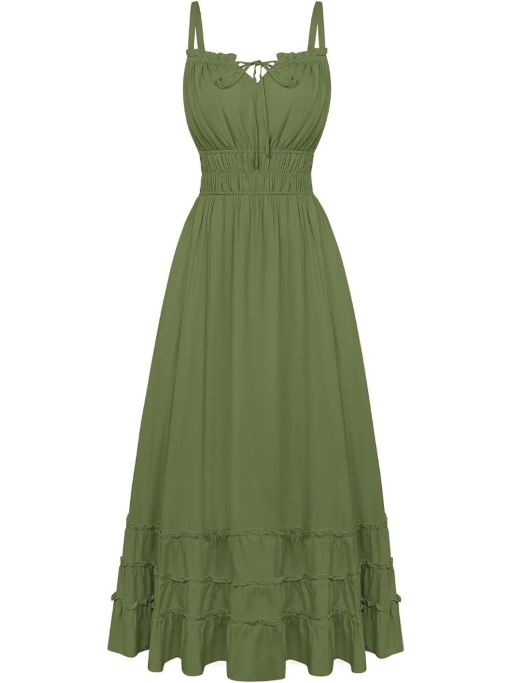 Boho Summer Maxi Dress - Flowy Milkmaid Sundress for Women, Perfect for Beach